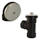 Jones Stephens B07002 Chrome Plated One-Hole Lift and Turn Bath Waste Kit, Direct T-Waste Half Kit, Black Plastic