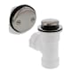 Jones Stephens B0710BN Brushed Nickel Two-Hole Toe Touch Bath Waste Kit, Direct T-Waste Half Kit, PVC