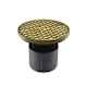 Jones Stephens C60032 3" PVC Over Pipe Fit Base Cleanout with 3" Plastic Spud and 6" Nickel Bronze Cover with Ring