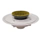 Jones Stephens D50352 3" Heavy Duty PVC Drain Base with 4" Plastic Spud and and 6" Polished Brass Strainer