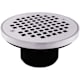 Jones Stephens D57210 3" IPS ABS Spud with 6" Chrome Plated Strainer with Ring