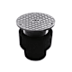 Jones Stephens D63434 4" No Hub Adjustable Cleanout with 5" Polished Brass Cover - 4-7/8" - 6" Height