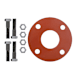 Jones Stephens G51125 2-1/2" Red Rubber Full Face Gasket Kit, 5/8" x 3" Bolt Size