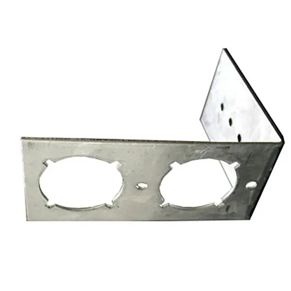 Jones Stephens B00009 Galvanized L Bracket with 1-3/8" Keyed Holes for PEX, Box of 50