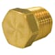 Jones Stephens P12102 1/8" Yellow Brass Plug with Hex Head