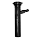 Jones Stephens P39012 1-1/2" x 8" x 1/2" Black Plastic Slip Joint Dishwasher Tailpiece