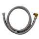 Jones Stephens S04233 3/8" Compression x 3/8" Compression x 48” Braided Stainless Steel Dishwasher Connector with 3/8” MIP 90° Elbow