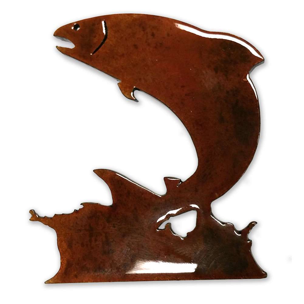Paradise Clay PAR587 Salmon Jumping MAGNET