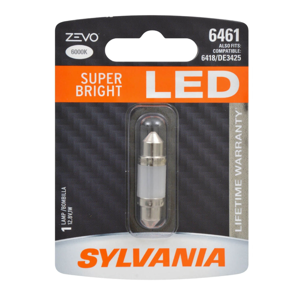 Sylvania Automotive 31839 Sylvania 6461 White Zevo Led Mini, 1 Pack