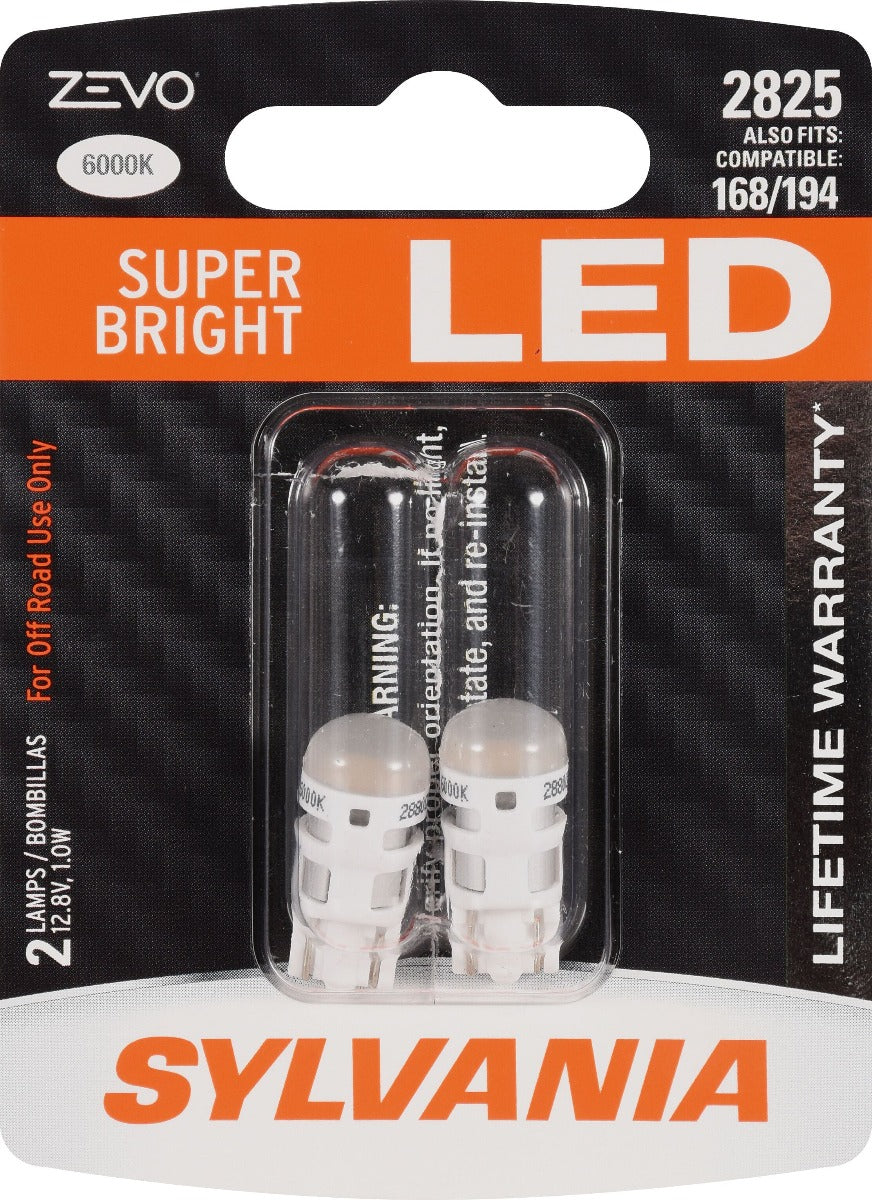 Sylvania Automotive 31926 Sylvania 2825 Zevo Led Mini Bulb, 2 Pack