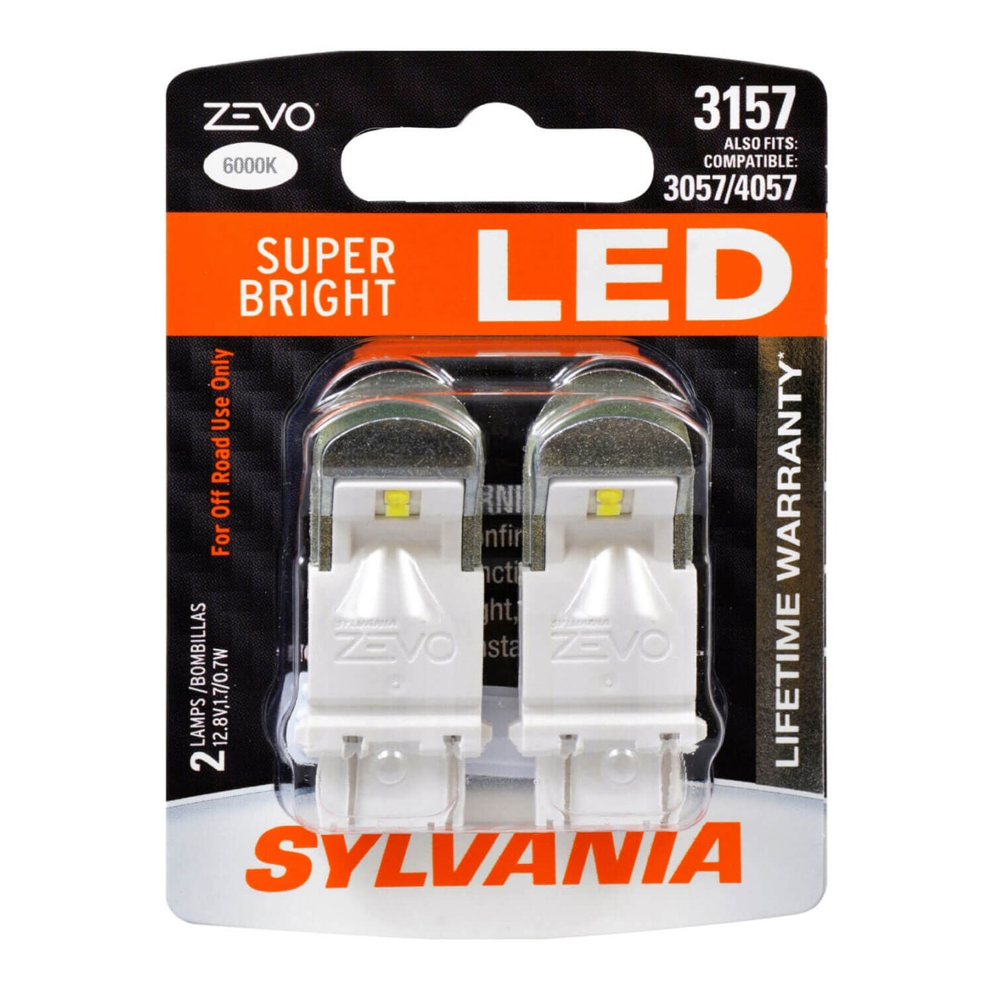 Sylvania Automotive 32726 Sylvania 3157 Zevo White Led Mini Bulb