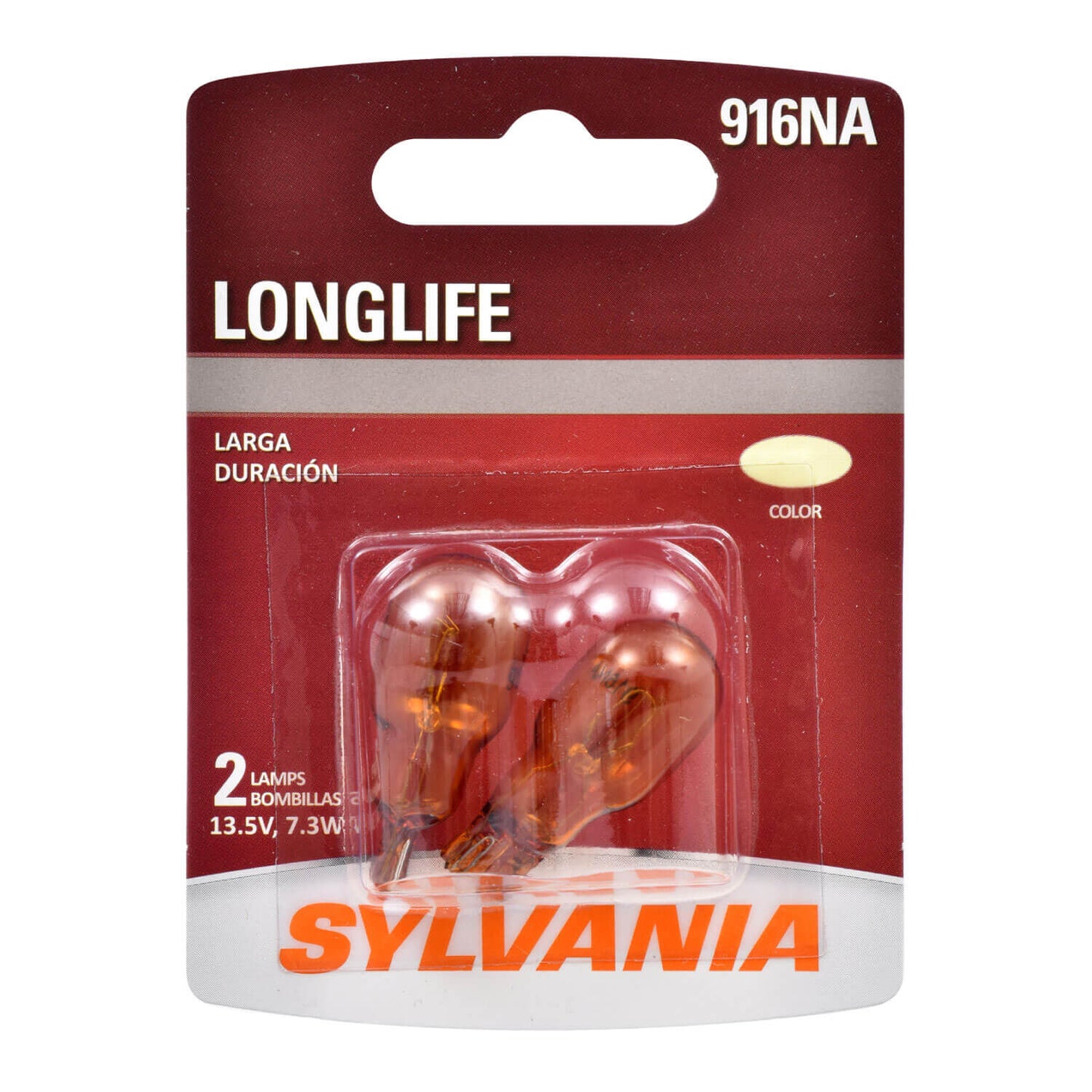 Sylvania Automotive 34562 Sylvania 916Na Long Life Miniature Bulb, (Contains 2 Bulbs)