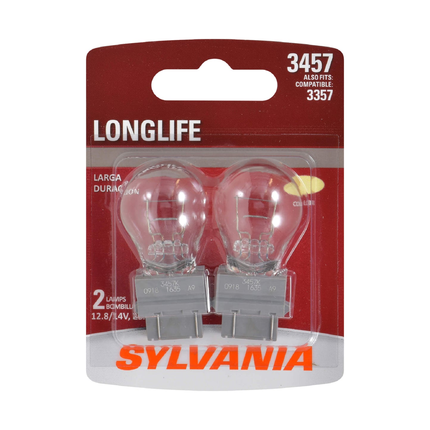 Sylvania Automotive 32726 Sylvania 3457 Long Life Mini Bulb, 2 Pack