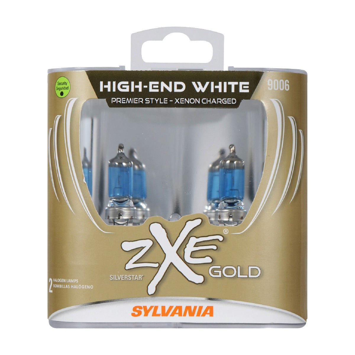 Sylvania 9006 Silverstar Zxe Gold Halogen Headlight Bulb, 2 Pack
