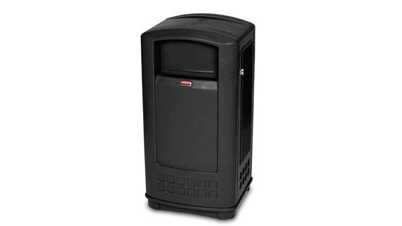 Rubbermaid FG9P9000BLA PLAZA® JR. CONTAINER, 35 GAL, BLACK