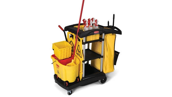 Rubbermaid FG9T7200BLA JANITORIAL CLEANING CART HIGH CAPACITY