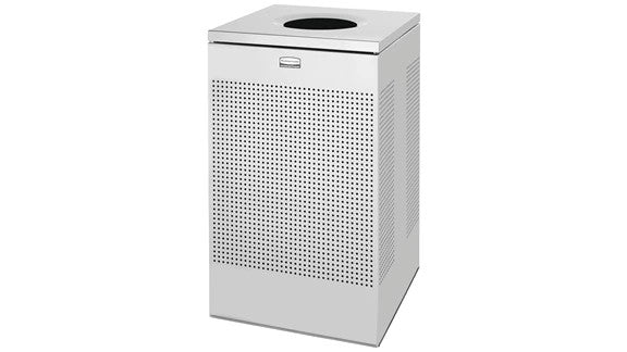 Rubbermaid FGSC18SSPL SILHOUETTES SQUARE OPEN TOP 20 GAL STAINLESS STEEL