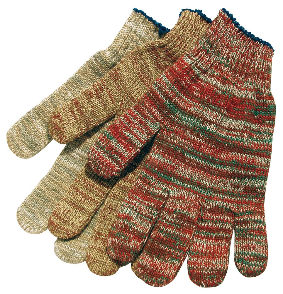 MCR Safety 9643LM String Knit Work Gloves 7 Gauge Heavy Weight Multi-Color Cotton Polyester (1 DZ)