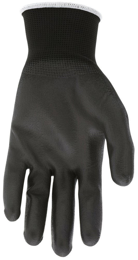 MCR Safety 96699L MCR Safety NXG® Work Gloves 13 Gauge Black Polyester Shell Black Polyurethane (PU) Palm and Fingertips (1 DZ)
