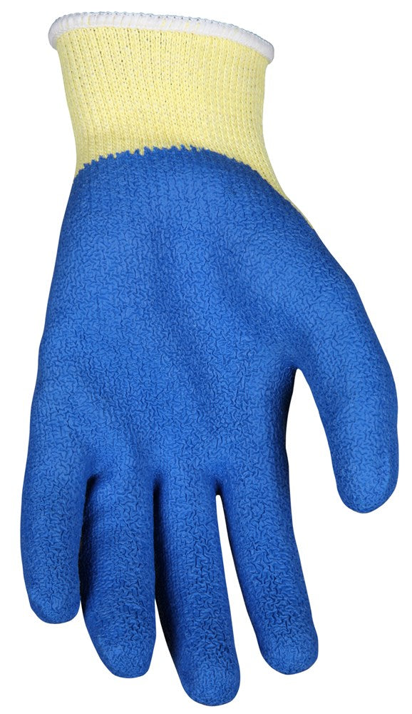 MCR Safety 96871L MCR Safety Cut Pro® 10-Gauge Kevlar® Shell Cut-Resistant Work Gloves Blue Latex Palm and Fingertips (1 DZ)