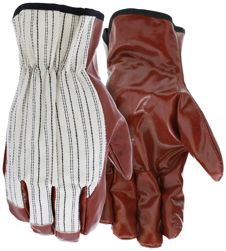 MCR Safety 9740BM Consolidator® Plus Work Gloves Nitrile Palm with Canvas Back Driver Style with Jersey Liner Cut and Sewn (1 DZ)