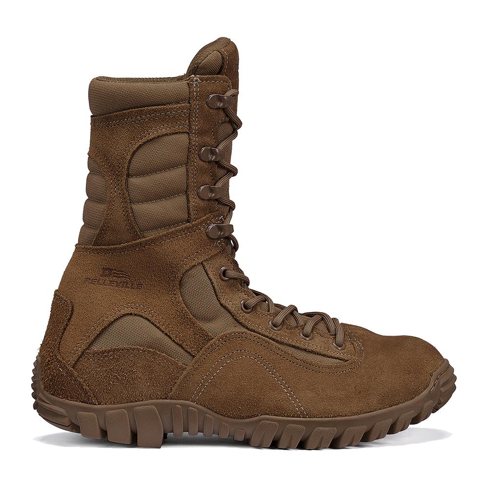 Belleville Men's, 8", Sabre, 533ST, US Navy Certified Hot Weather Hybrid Steel Safety Toe Assault Boot, Coyote, 7.5, Regular, 533ST 075R