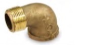 Everflow BRSN0400-NL 4" Street Elbow 90 Lead Free Brass