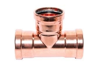 Everflow PCTE0250 2.5 Copper Tee, P x P x P, 2-1/2'' x 2-1/2'' x 2-1/2''