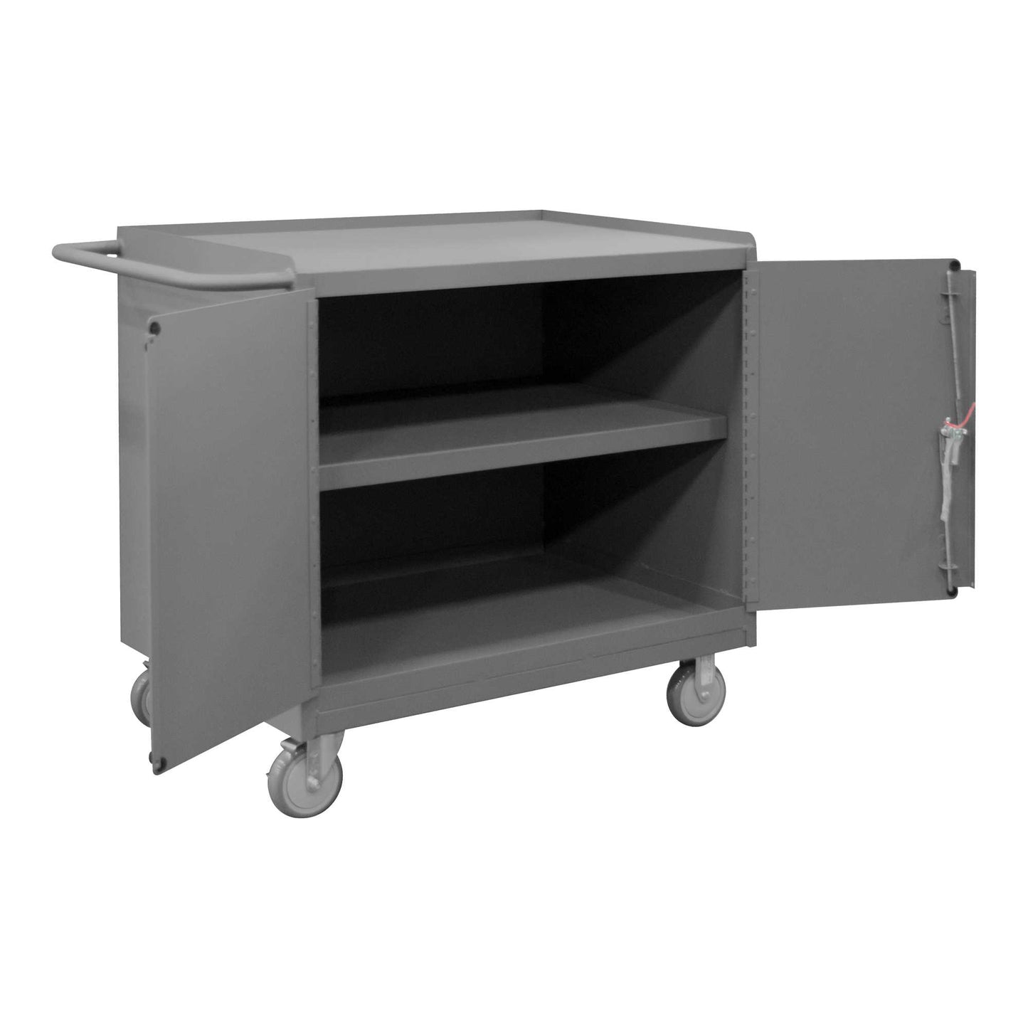 Durham 3113-95 MOBILE BENCH CABINET, 1 SHELF, 2 DOORS, 24-1/4 X 42-1/8 X 36-3/8