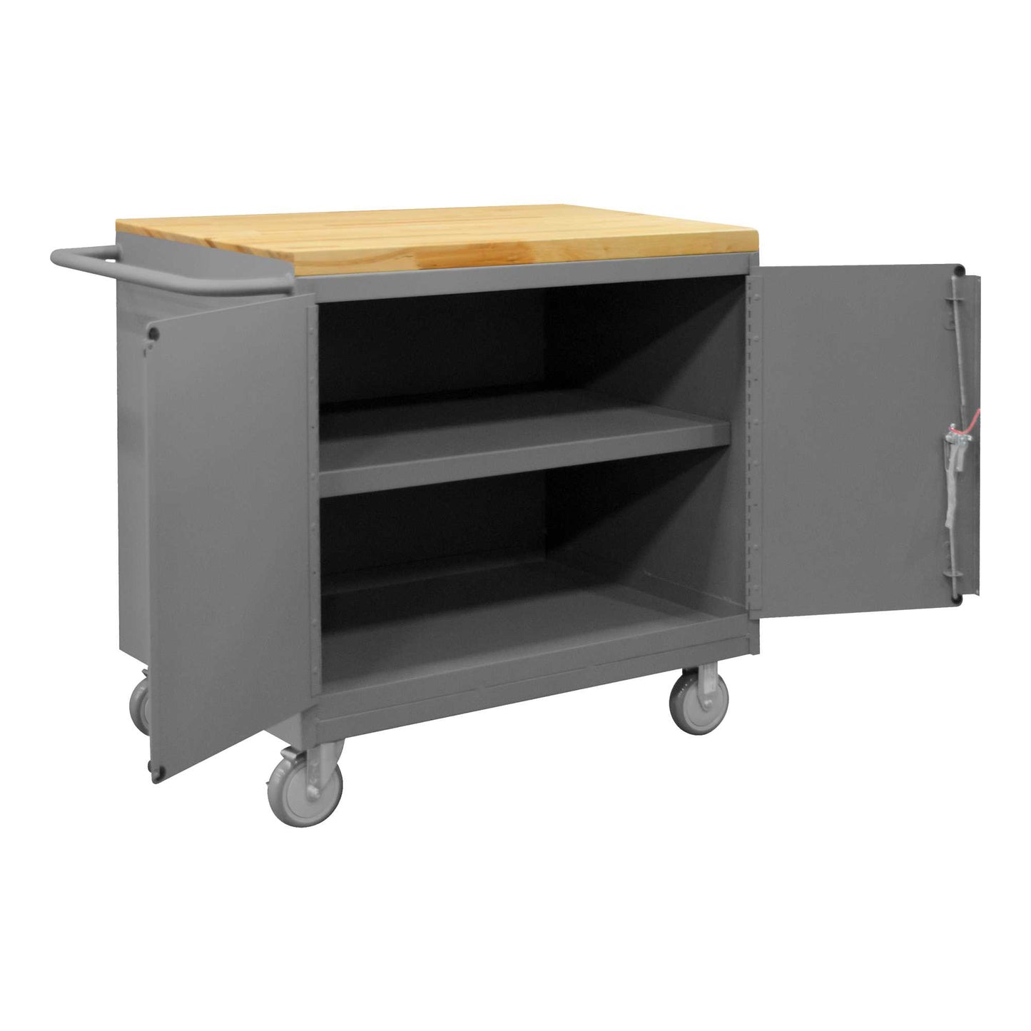 Durham 3113-MT-95 MOBILE BENCH CABINET, 1 SHELF, 2 DOORS, 24-1/4 X 42-1/8 X 37-1/8