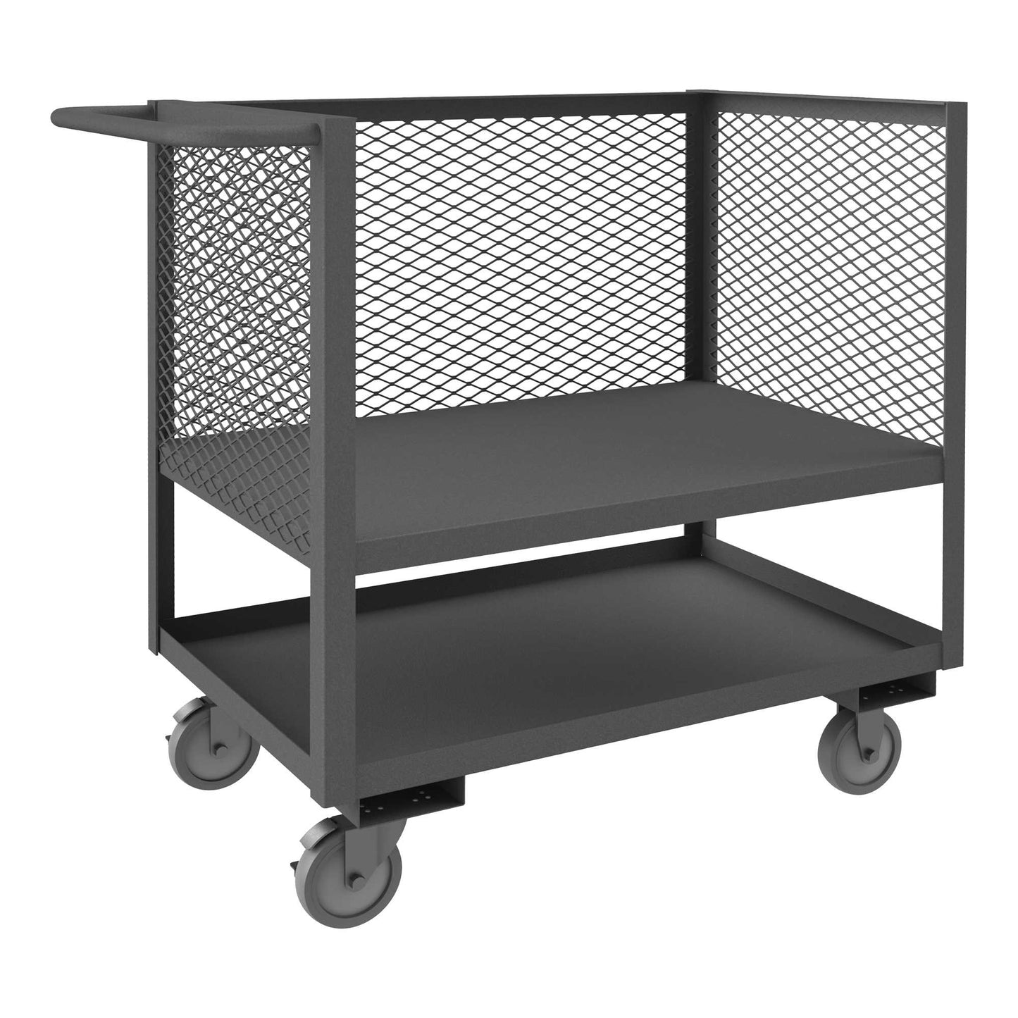 Durham 3SLT-EX3036-1.2K-95 3 SIDED LOW DECK TRUCK, MESH SIDES, 30 X 36, 1200 LBS. CAPACITY
