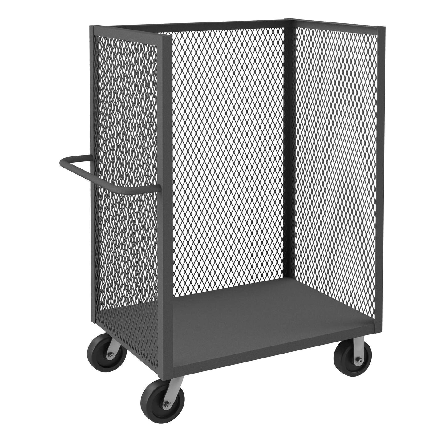 Durham 3ST-EX2436-95 3 SIDED MESH TRUCK, 1 BASE SHELF, 24 X 36