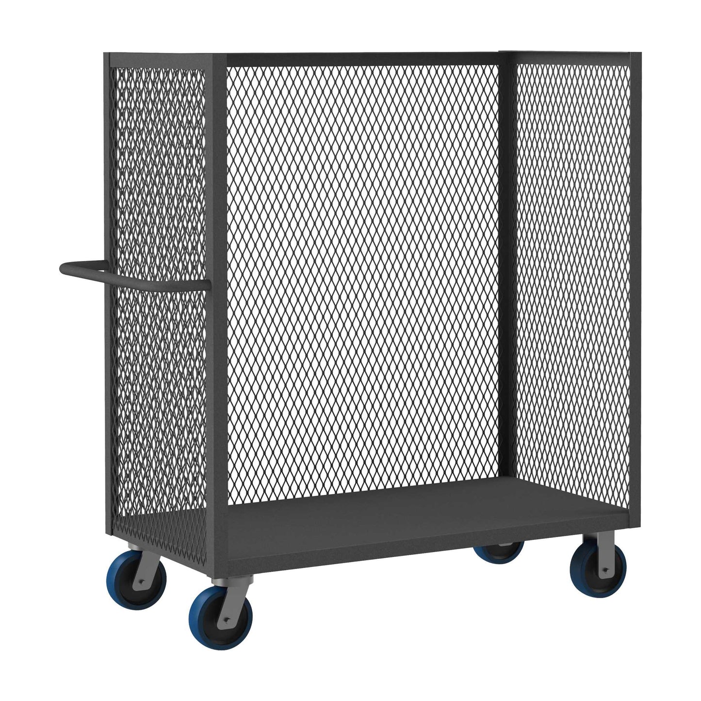 Durham 3ST-EX3048-6PU-95 3 SIDED MESH TRUCK, 1 BASE SHELF, 30 X 48