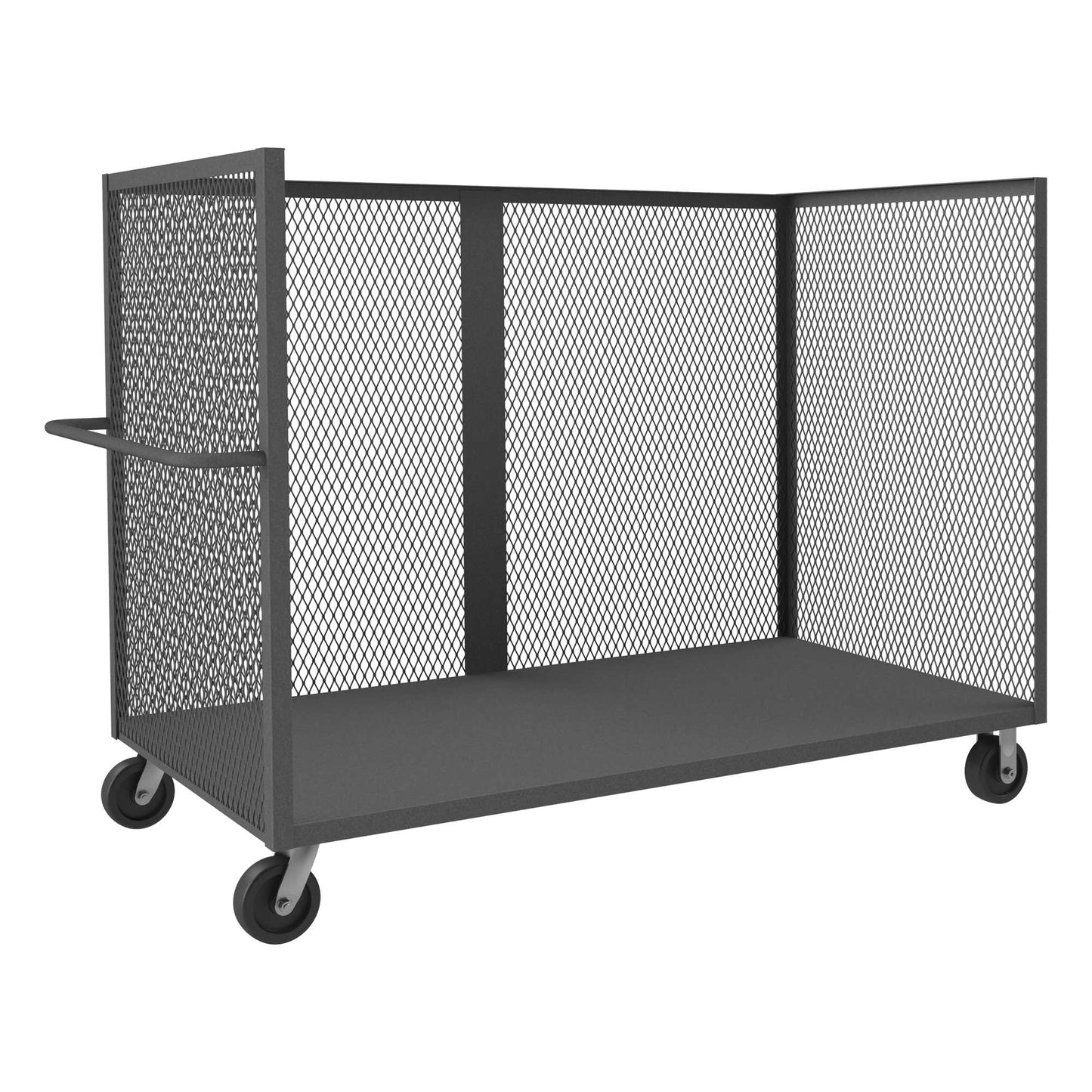 Durham 3ST-EX3672-95 3 SIDED MESH TRUCK, 1 BASE SHELF, 36 X 72