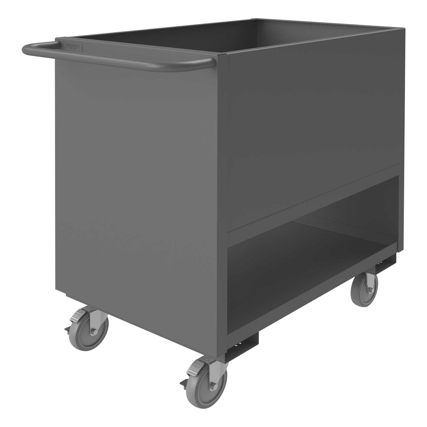 Durham 4SLT-2436-1.2K-95 4 SIDED, SOLID, LOW DECK TRUCK, 2 SHELVES, 36 X 24