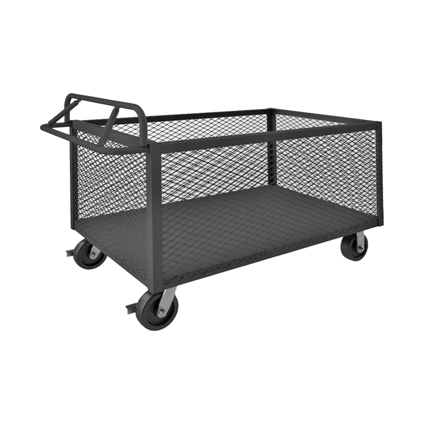 Durham 4STE-EX-3048-95 4 SIDED MESH BOX TRUCK, ERGONOMIC HANDLE, 48 X 30
