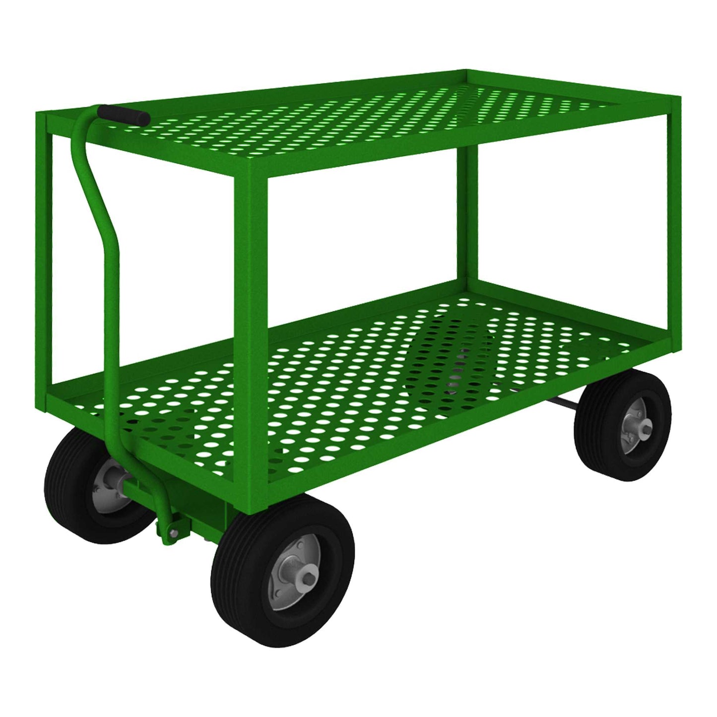 Durham GT5WT-2448-2-10PN-83T 5TH WHEEL GARDEN TRUCK, 2 SHELVES, 24-1/4 X 50-3/8 X 38-1/4