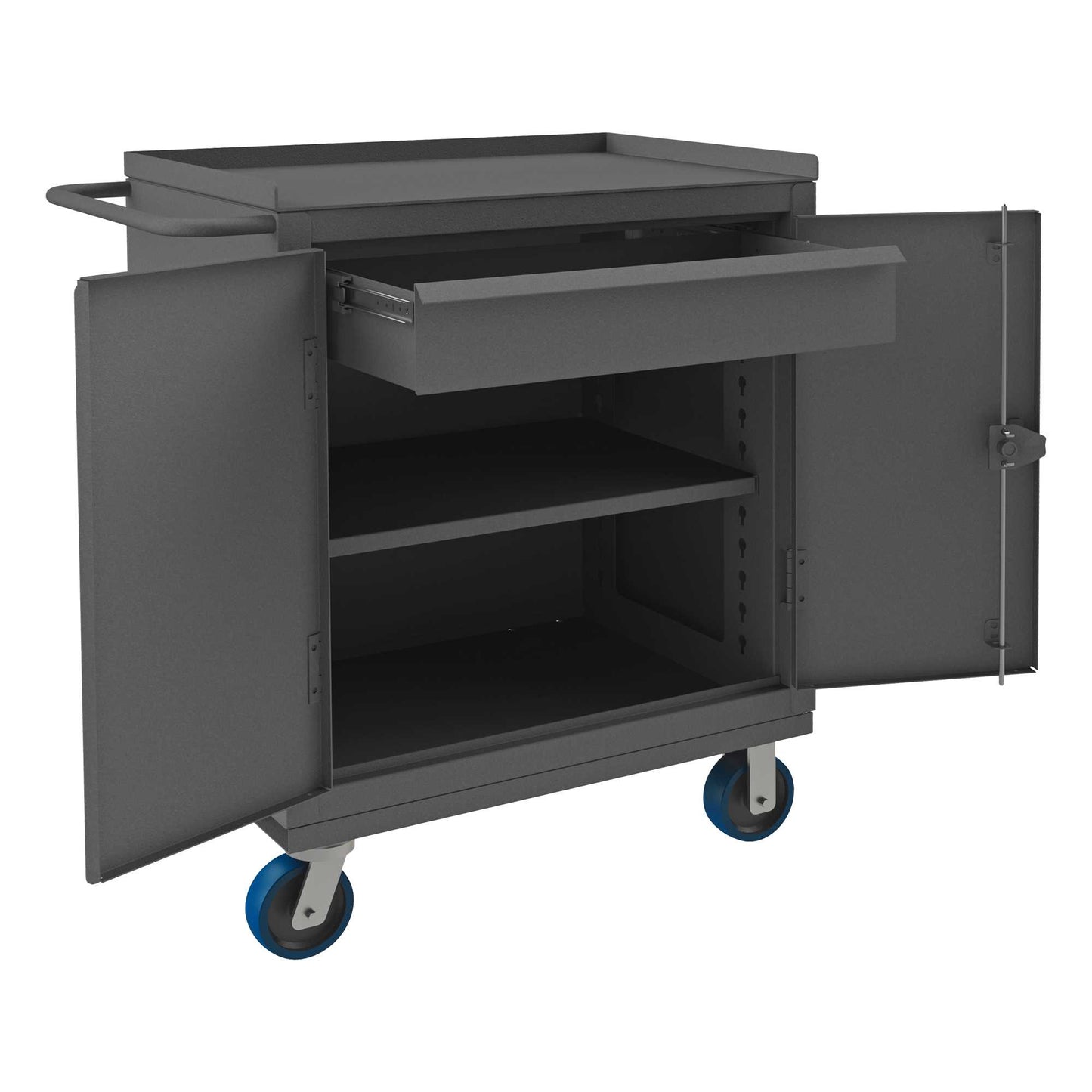 Durham HDCM243647-1T95 HEAVY DUTY MOBILE BENCH CABINET, 1 SHELF, 24-1/8 X 42-5/16 X 46-3/4