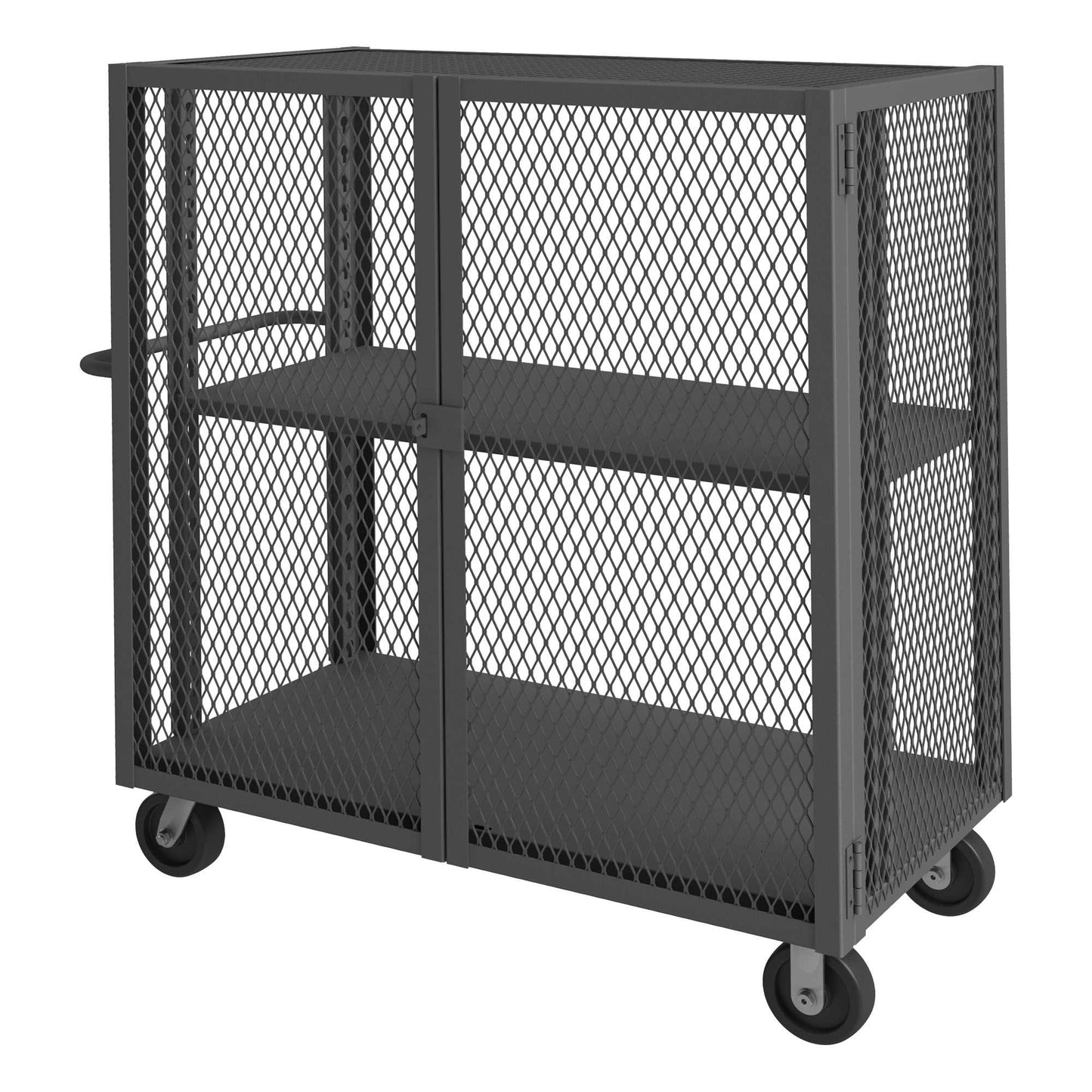 Durham HTL-2448-DD-1AS-95 MESH TRUCK, 1 ADJUSTABLE SHELF, 24 X 48, 2000 LBS. CAPACITY