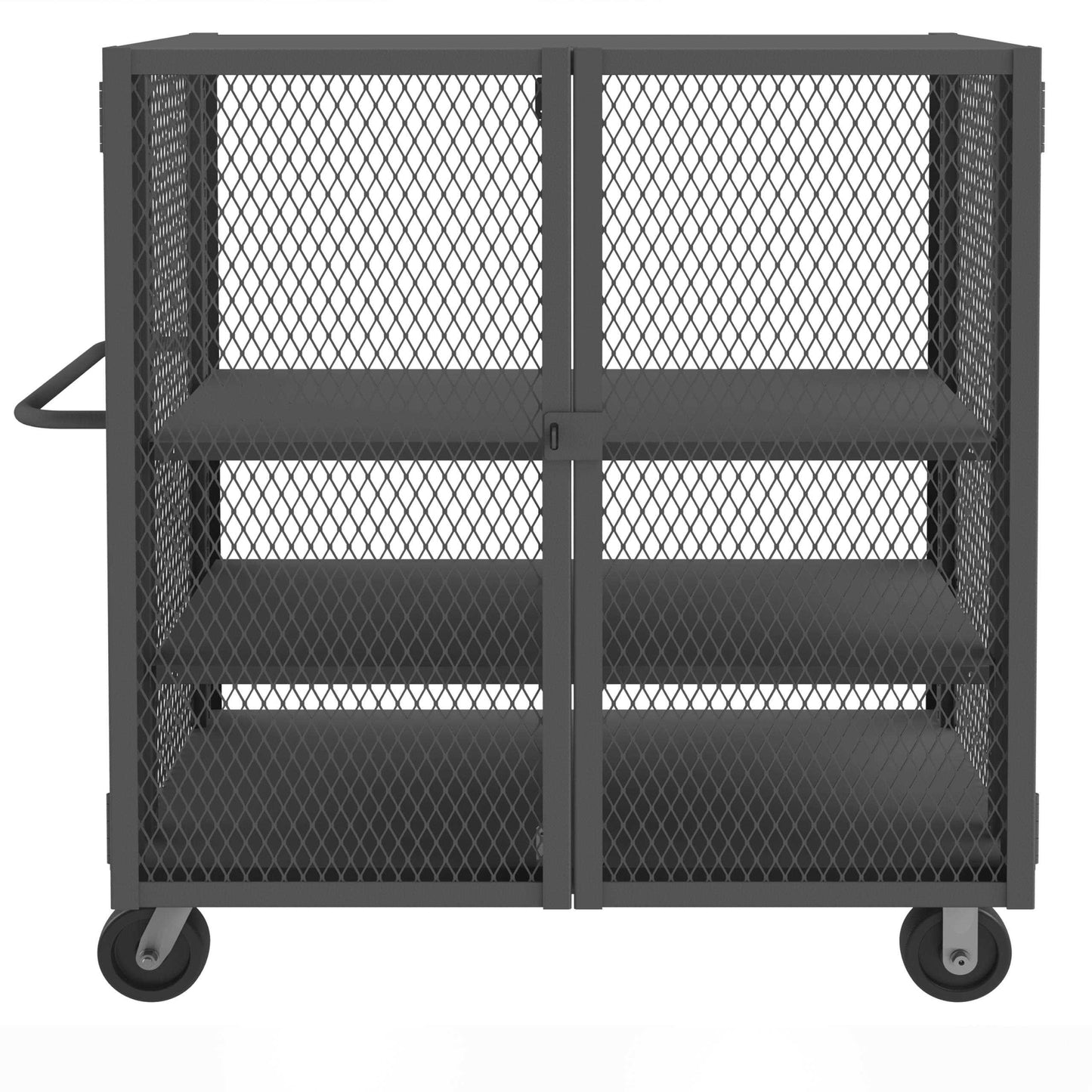 Durham HTL-2448-DD-2AS-95 MESH TRUCK, 2 ADJUSTABLE SHELVES, 24 X 48, 2000 LBS. CAPACITY