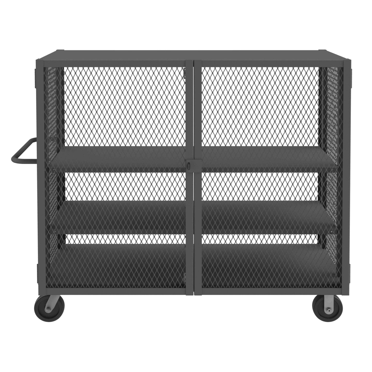 Durham HTL-2460-DD-2AS-95 MESH TRUCK, 2 ADJUSTABLE SHELVES, 24 X 60, 2000 LBS. CAPACITY