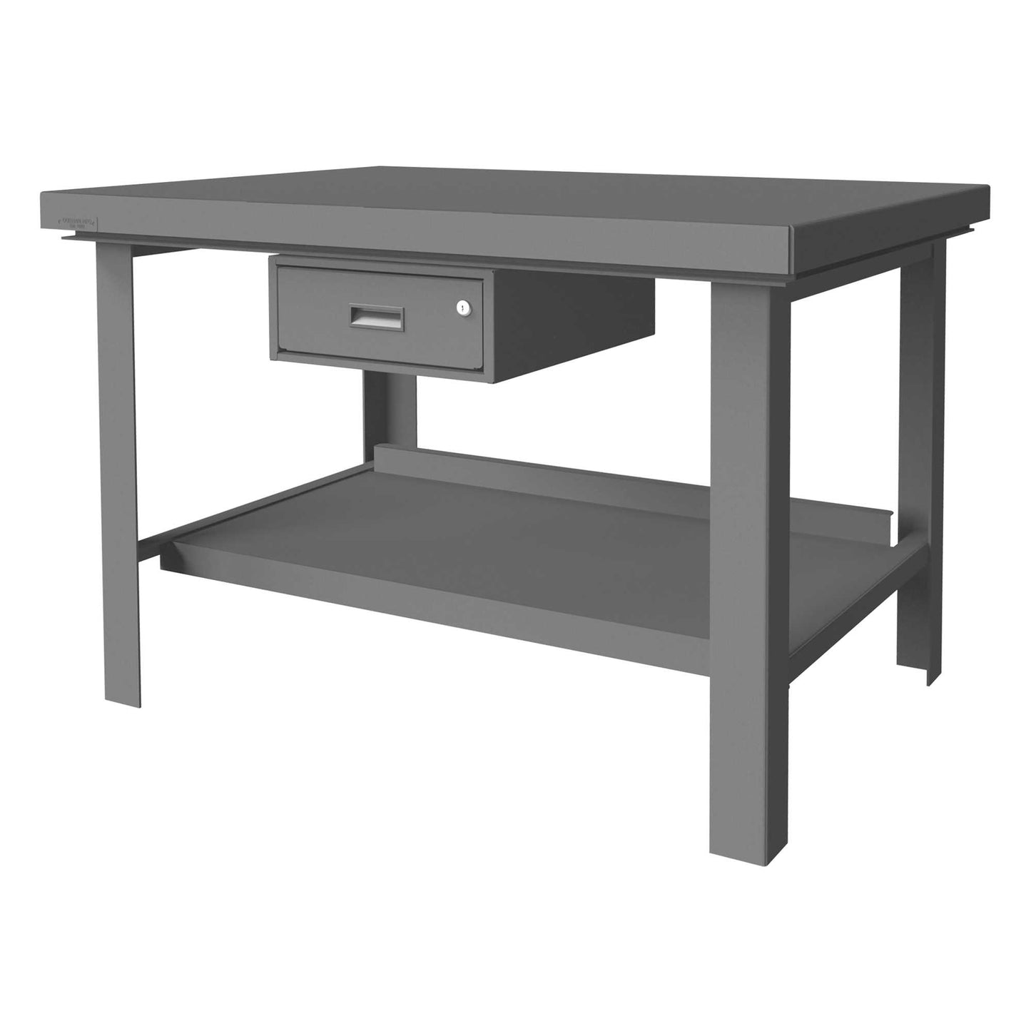 Durham HWB-3648-177D-95 EXTRA HEAVY DUTY WORKBENCH, 1 DRAWER, 1 BOTTOM SHELF, 48 X 36 X 34