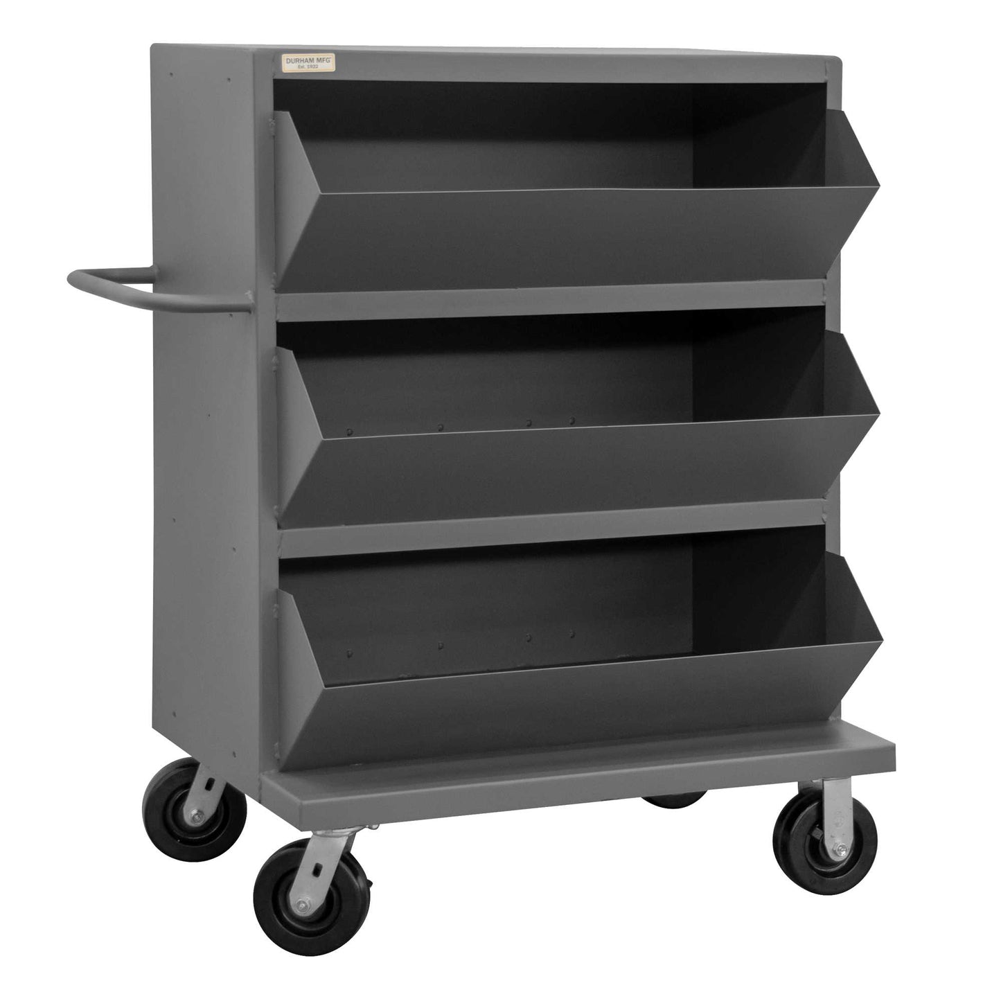 Durham MSB3-2036-95 MOBILE BIN, HEAVY DUTY, 3 OPENINGS