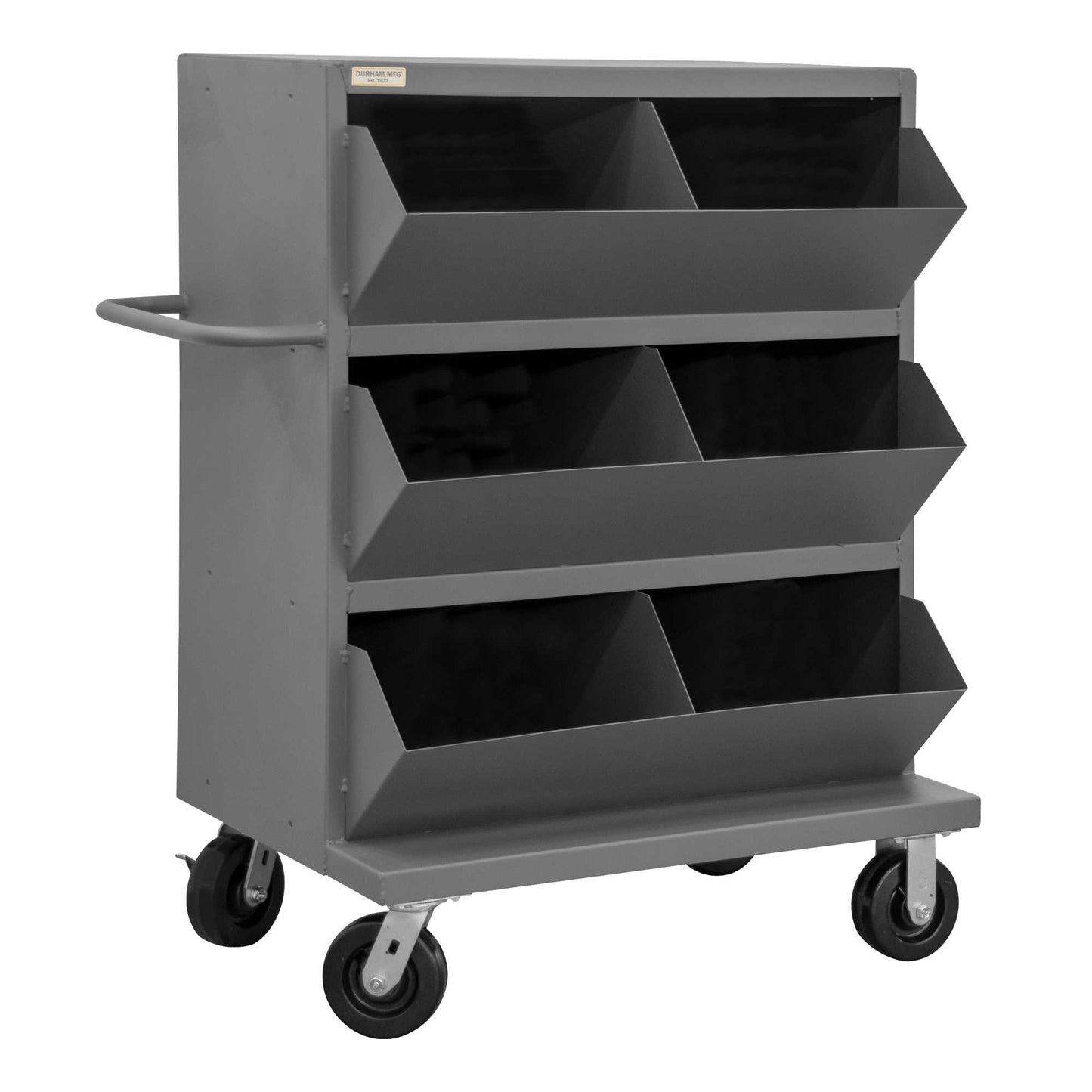 Durham MSB6-2036-95 MOBILE BIN, HEAVY DUTY, 6 OPENINGS