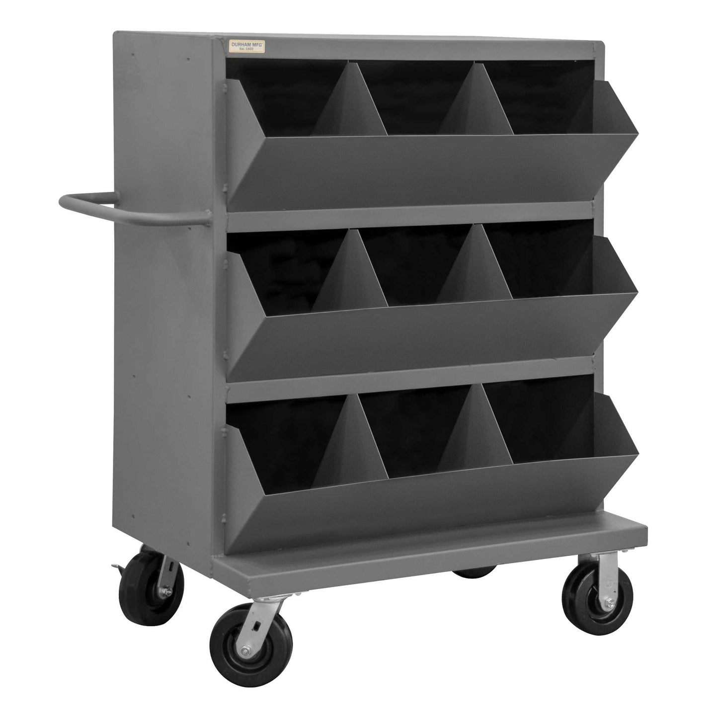 Durham MSB9-2036-95 MOBILE BIN, HEAVY DUTY, 9 OPENINGS