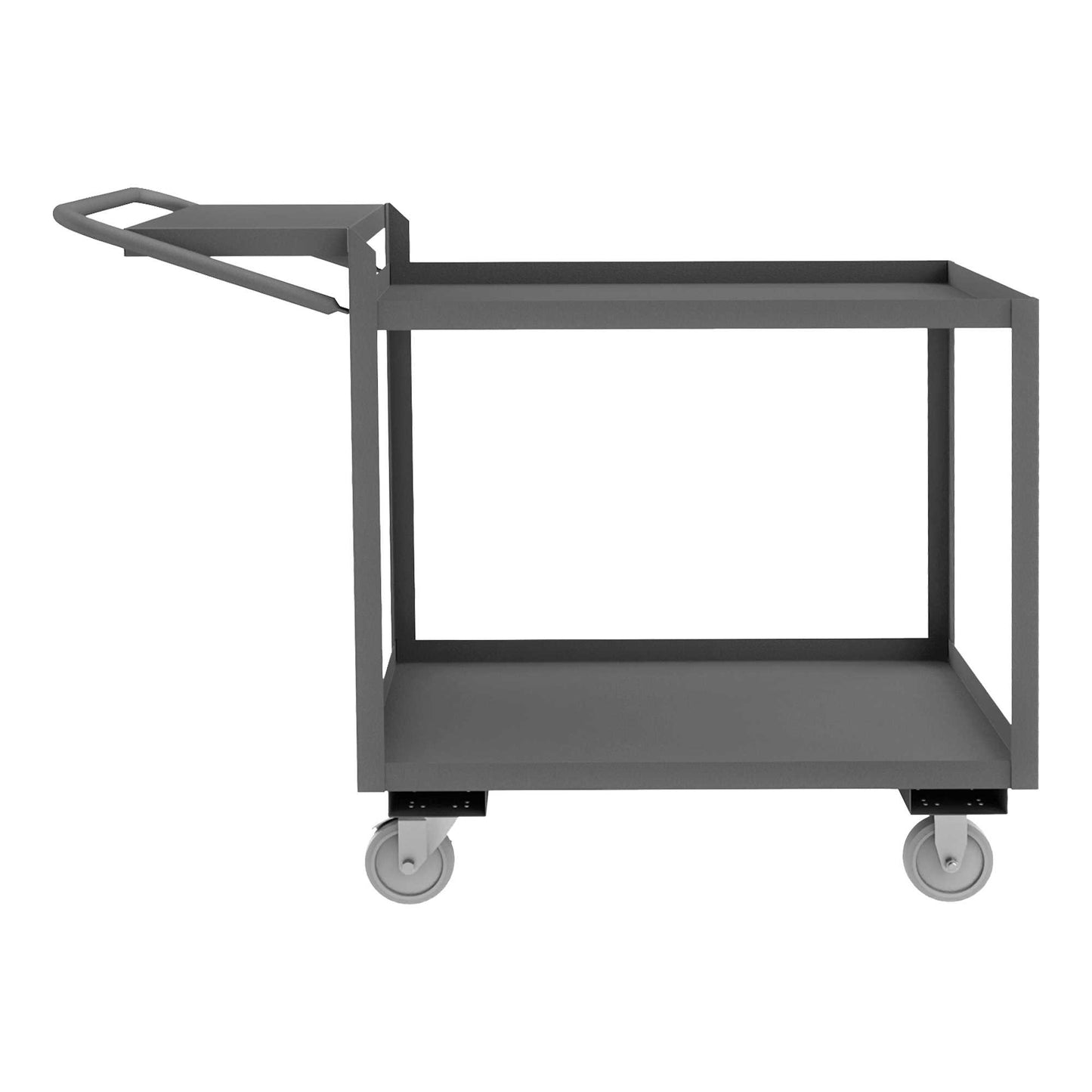 Durham OPCFS-2436-2-95 ORDER PICKING CART, 2 SHELVES WITH LIP, 24 X 36