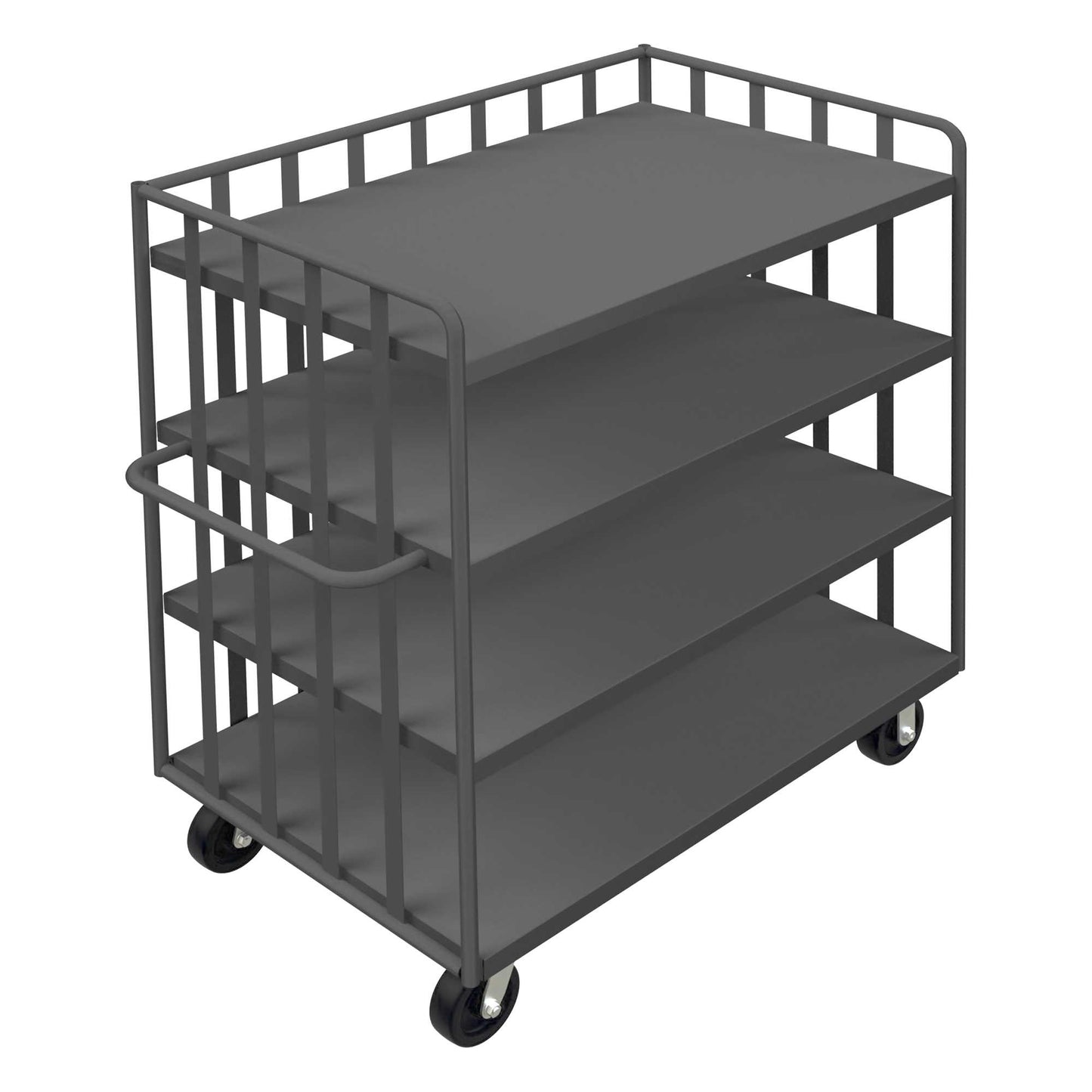 Durham OPT-4830-95 OPEN PORTABLE TRUCK, 3 SHELVES, 1 BASE SHELF, 3600 LBS. CAPACITY, 48 X 30