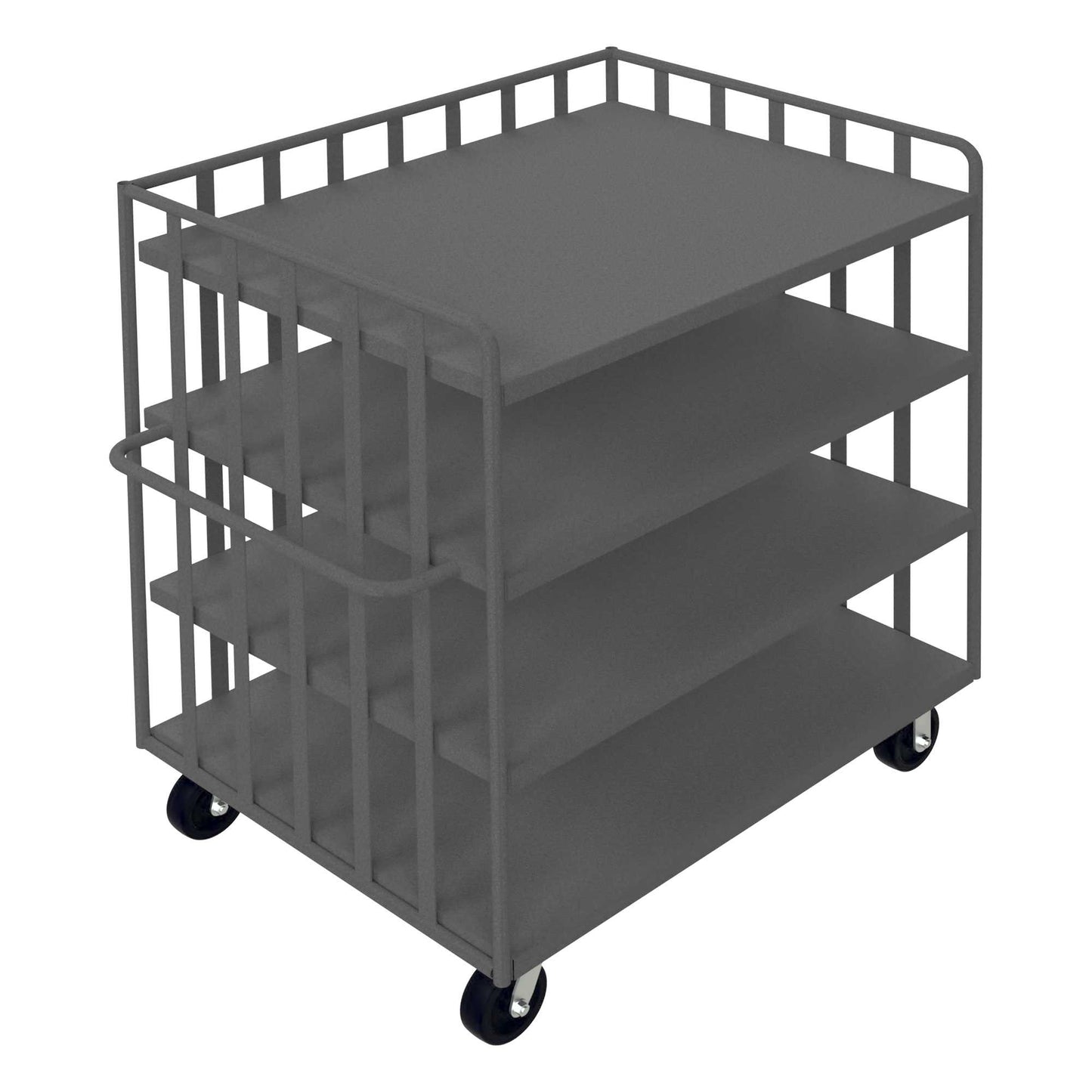 Durham OPT-4836-4-6PH-95 OPEN PORTABLE TRUCK, 3 SHELVES, 1 BASE SHELF, 3000 LBS. CAPACITY, 48 X 36