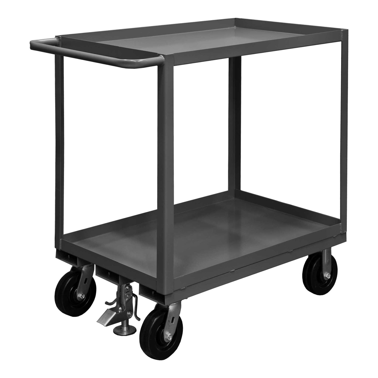 Durham RSC-2436-2-2.4K-ALU-FL-95 STOCK CART, 2 SHELF, 24-1/4 X 42-1/4 X 39