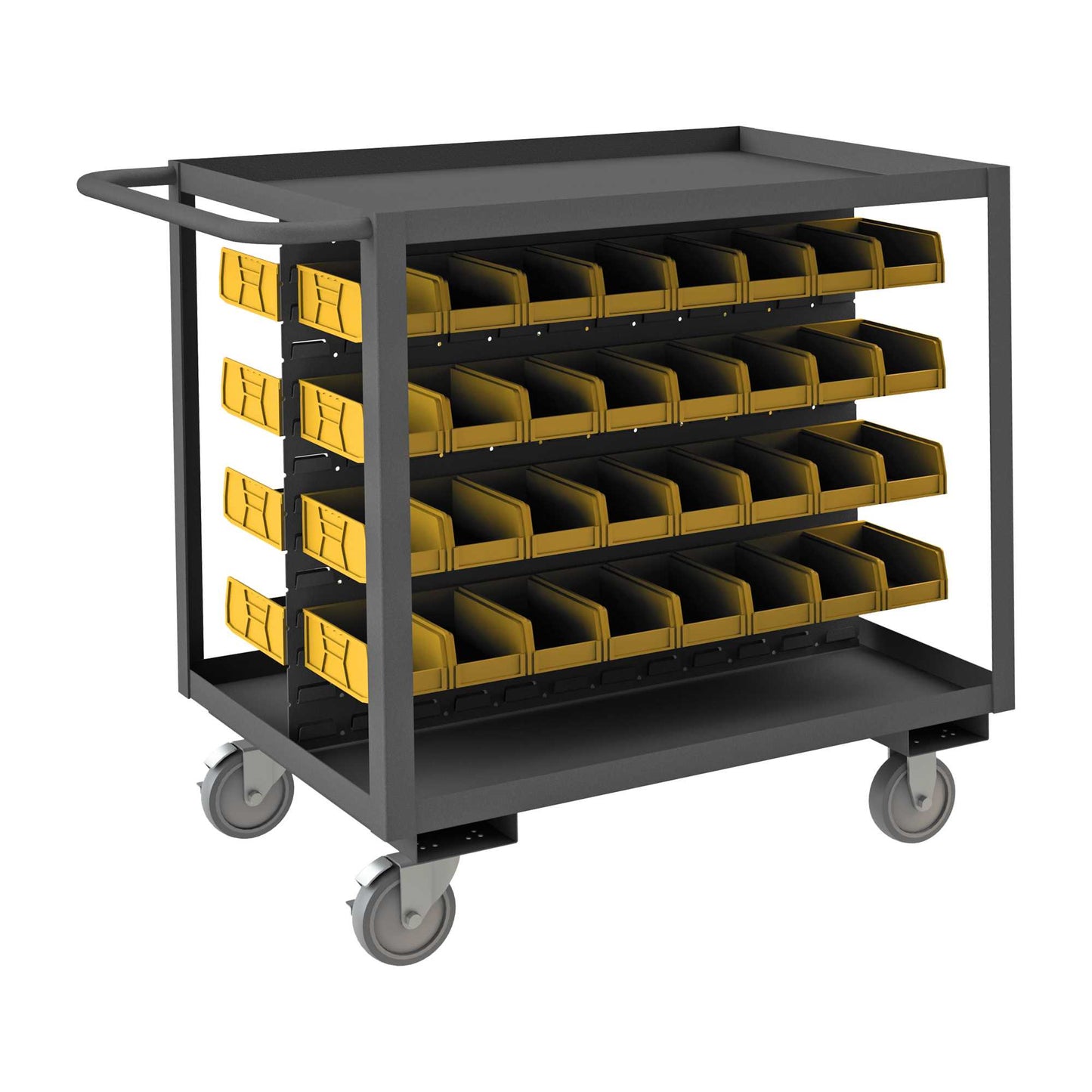 Durham RSC-2436-BLP-64-220-95 STOCK CART, 2 SHELF, 220 BINS, 24-1/4 X 42-1/4 X 37-5/8